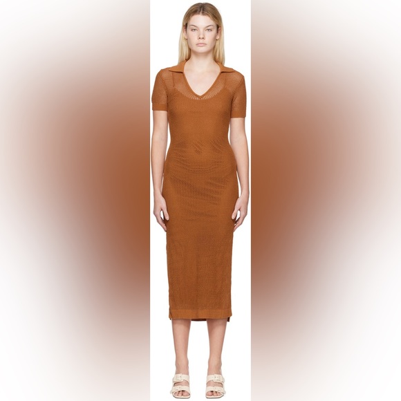 STAUD Oceane Crochet Maxi Dress. Size L - Picture 4 of 11